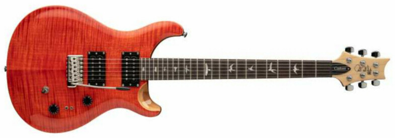 Prs Se Custom 24-08 2024 2h Trem Rw - Blood Orange - Guitare Électrique Double Cut - Main picture