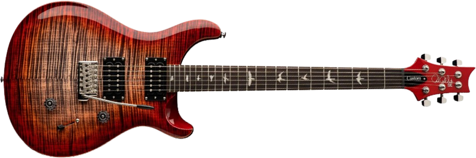 Prs Se Custom 24 2h 85/15s Trem Rw - Charcoal Cherry Burst - Guitare Électrique Double Cut - Main picture