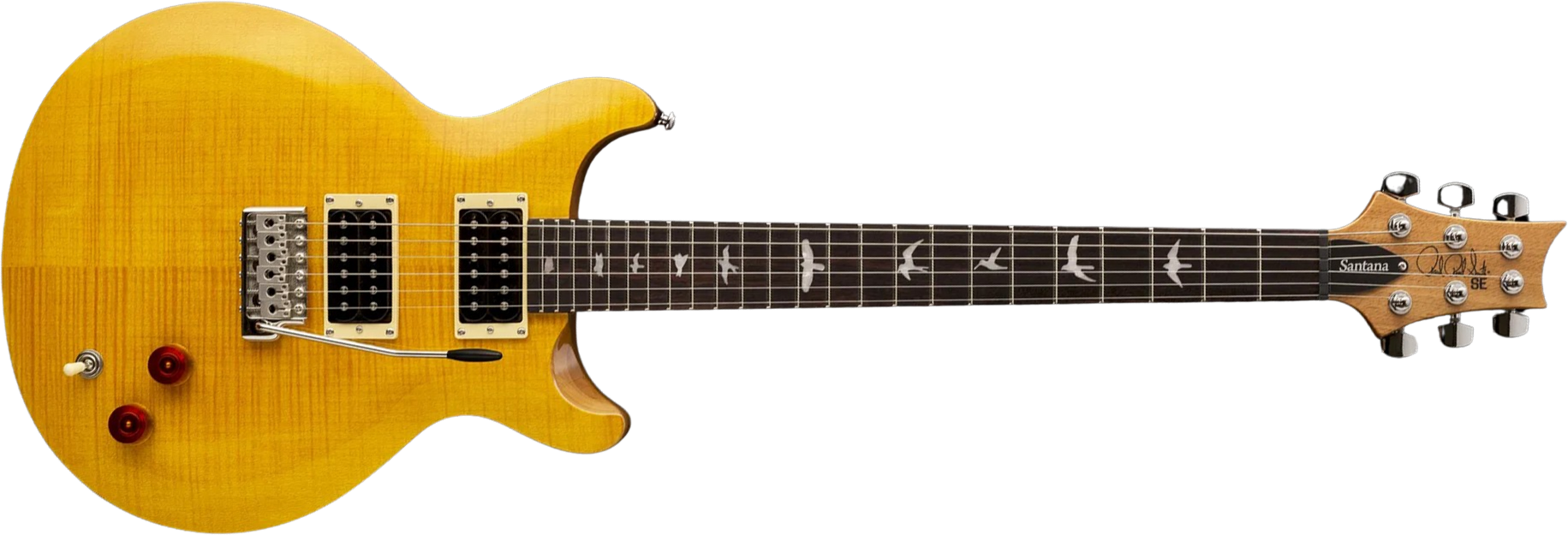 Prs Se Santana Signature 2h Trem Rw - Yellow - Guitare Électrique Double Cut - Main picture