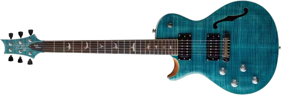 Prs Se Zach Myers Lh Gaucher 2h Ht Rw - Myers Blue - Guitare Électrique Single Cut - Main picture