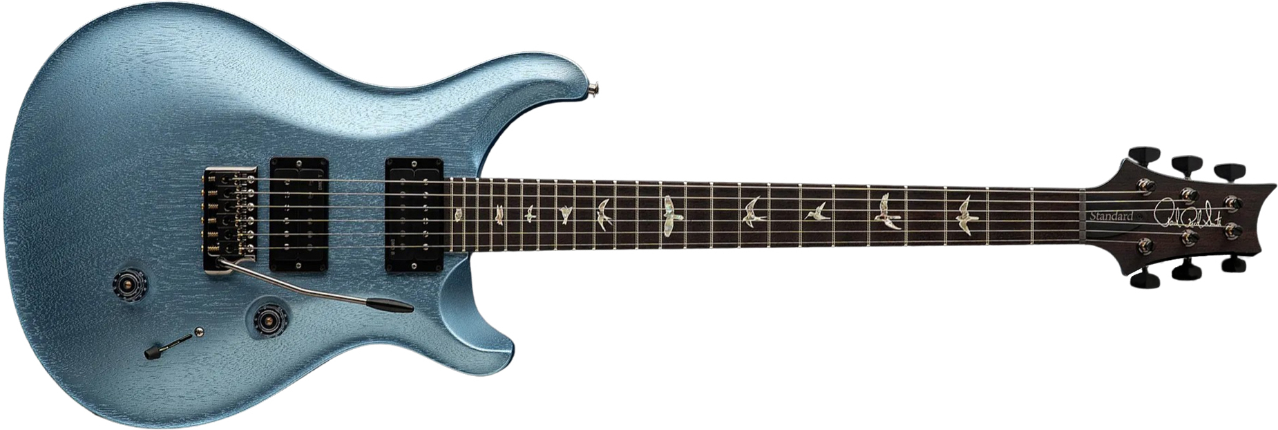 Prs Standard 24 Usa 2h Trem Rw - Satin Frost Blue Metallic - Guitare Électrique Double Cut - Main picture