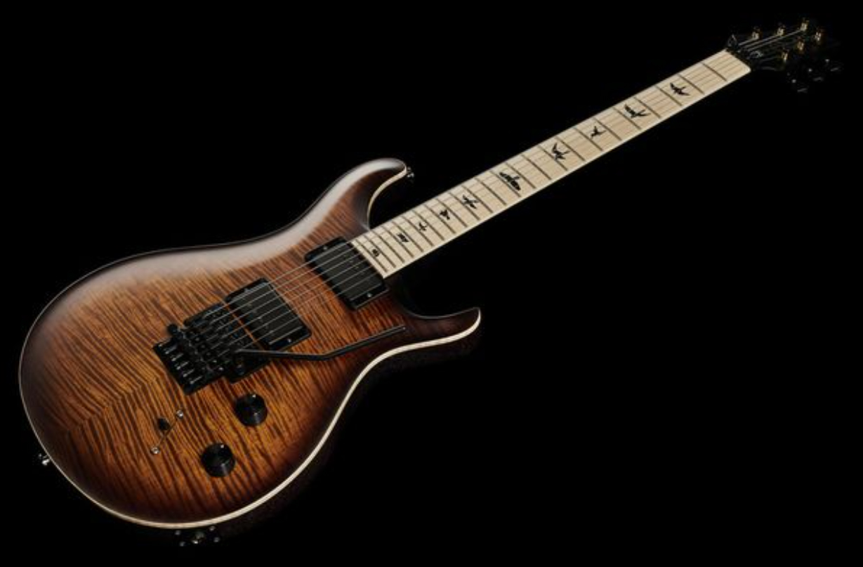 Prs Dustie Waring Dw Ce 24 Floyd Bolt-on Usa Signature 2h Fr Mn - Burnt Amber Smokeburst - Guitare Électrique Double Cut - Variation 2