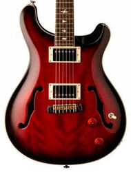 Guitare électrique double cut Prs SE Standard 22 Semi-Hollow - Fire red burst