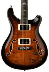 Guitare électrique 3/4 caisse & jazz Prs SE Hollowbody II Piezo - Orange tiger smokeburst