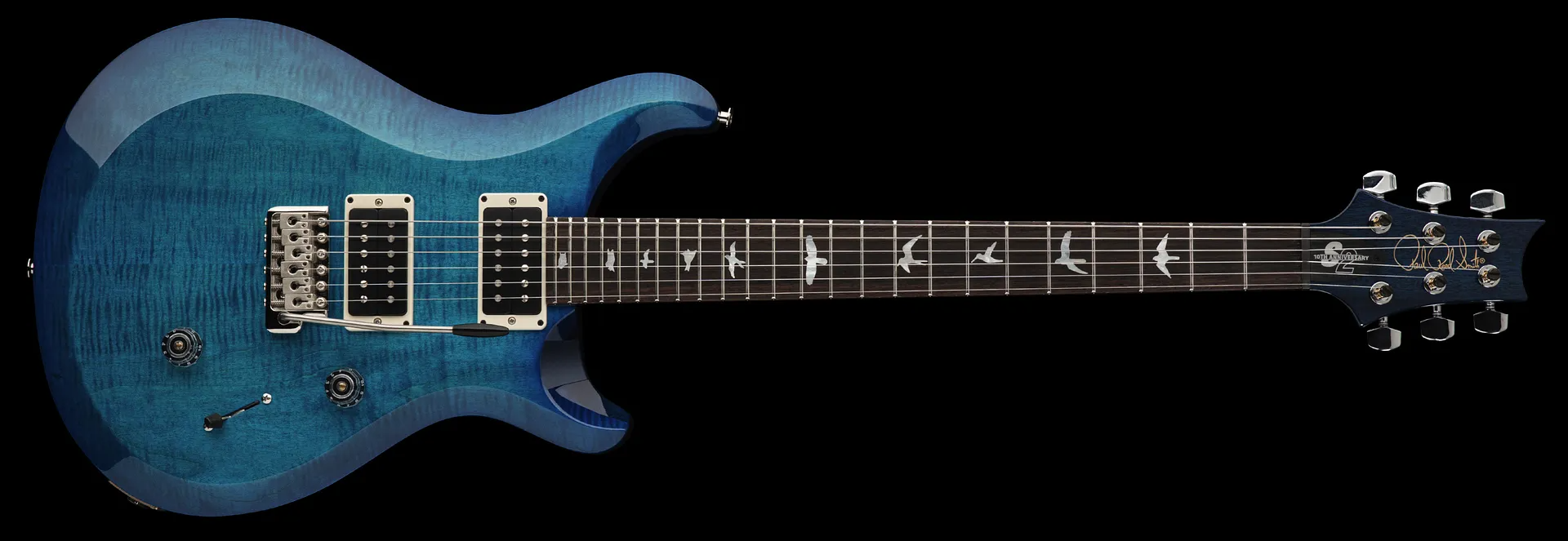 Prs S2 Custom 24 10th Ann. Ltd Usa 2023 2h Trem Rw - Lake Blue - Guitare Électrique Double Cut - Variation 2