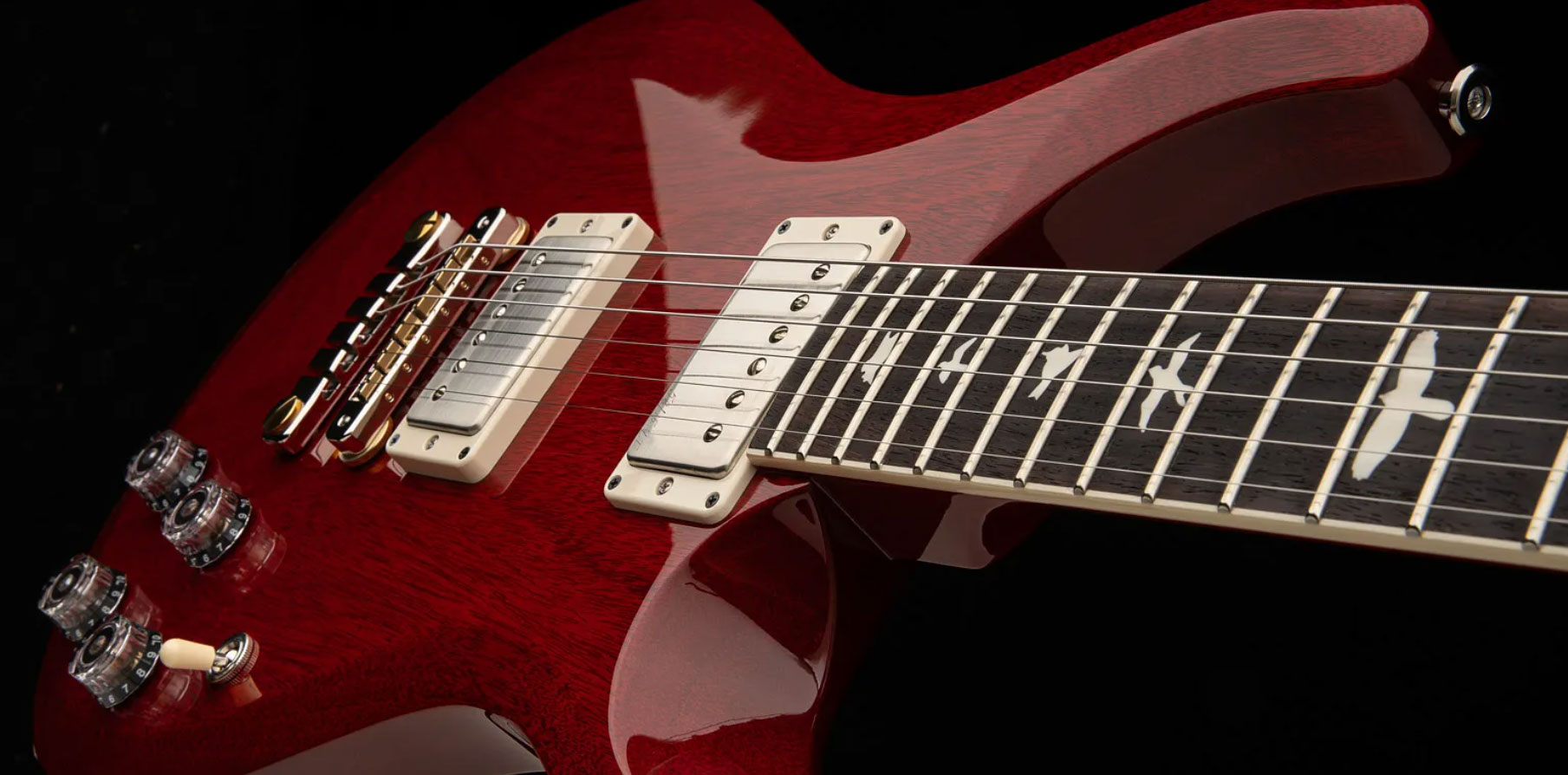 Prs S2 Mccarty 594 Thinline Usa 2h 58/15lt Ht Rw - Vintage Cherry - Guitare Électrique Double Cut - Variation 2