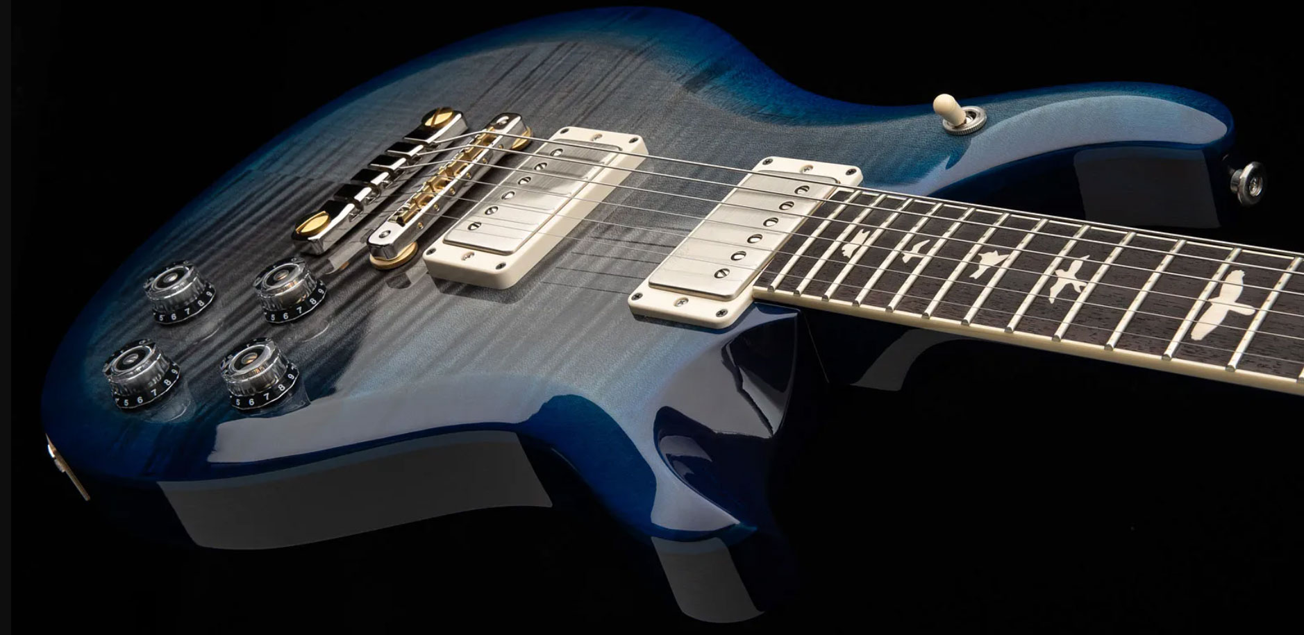 Prs S2 Mccarty 594 Usa 2h 58/15lt Ht Rw - Faded Gray Black Blue Burst - Guitare Électrique Double Cut - Variation 1