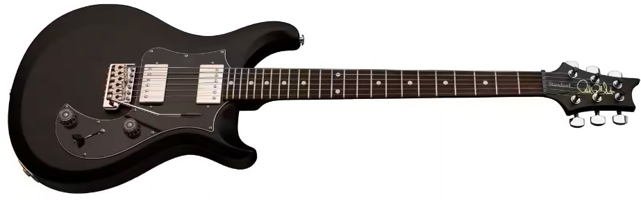 Prs S2 Standard 24 Satin Usa 2h Trem Rw - Black - Guitare Électrique Double Cut - Variation 5