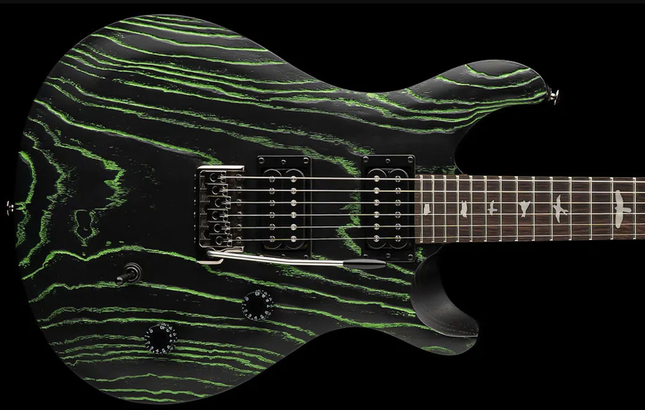 Prs Se Ce24 Swamp Ash Ltd 2h Trem Rw - Sandblasted Green - Guitare Électrique Double Cut - Variation 1