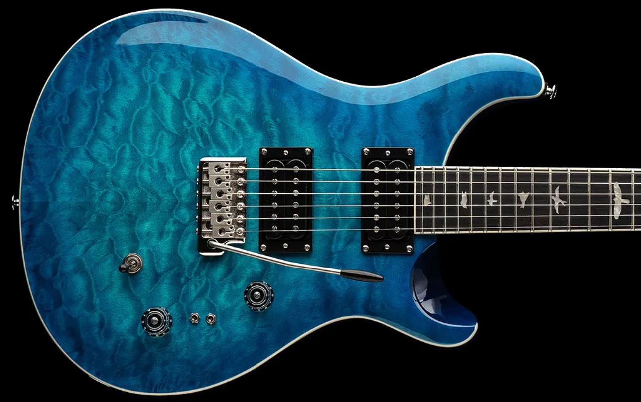 Prs Se Custom 24-08 Quilt 2h Trem Rw - Lake Blue - Guitare Électrique Double Cut - Variation 1