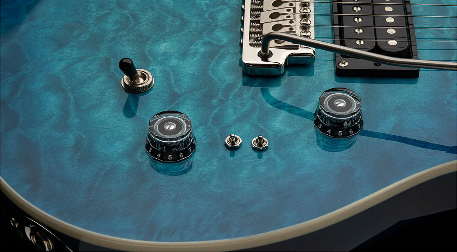 Prs Se Custom 24-08 Quilt 2h Trem Rw - Lake Blue - Guitare Électrique Double Cut - Variation 3