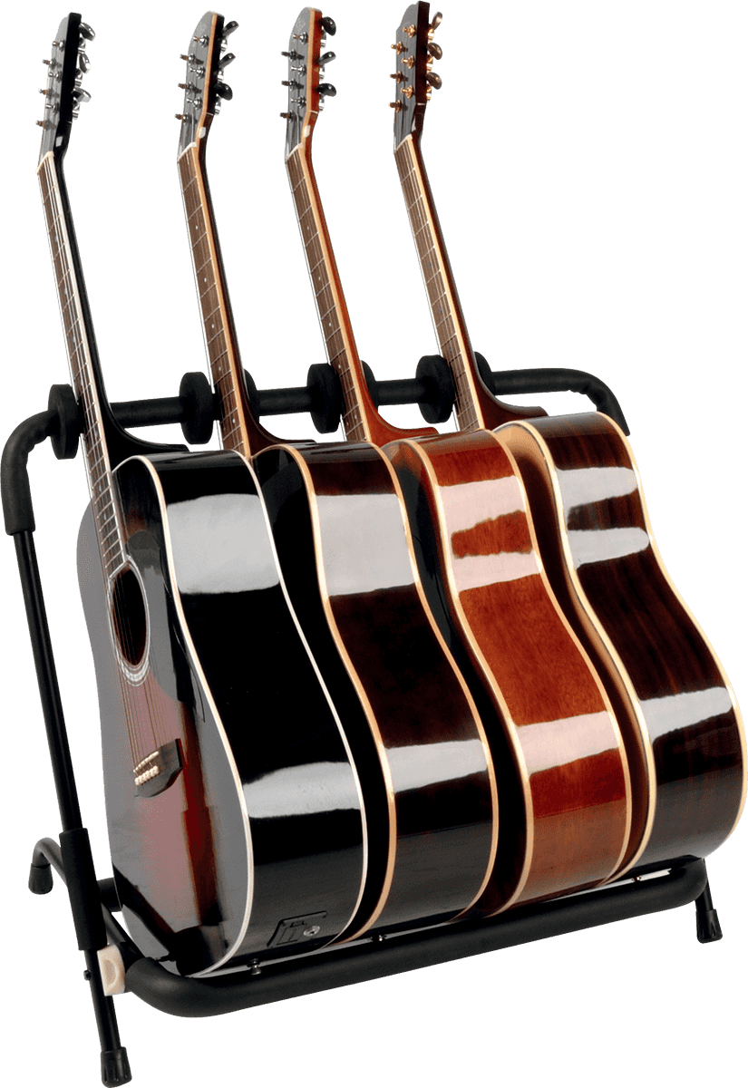 Quiklok Stand 6 Guitares Avec Séparations Réglables - Noir - Stand & Support Guitare & Basse - Variation 10