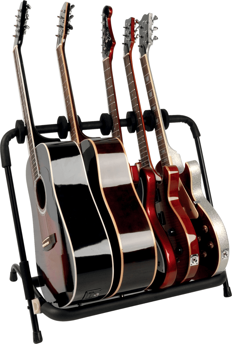 Quiklok Stand 6 Guitares Avec Séparations Réglables - Noir - Stand & Support Guitare & Basse - Variation 13