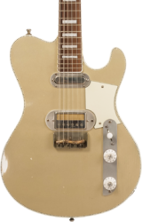 Guitare électrique rétro rock Roadrunner Federal Model T #23114 - Shoreline gold soft distress