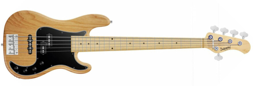 Sadowsky Hybrid P/j Bass Ash 21 Fret 5c Metroline All Mn - Natural Satin - Basse Électrique Solid Body - Main picture