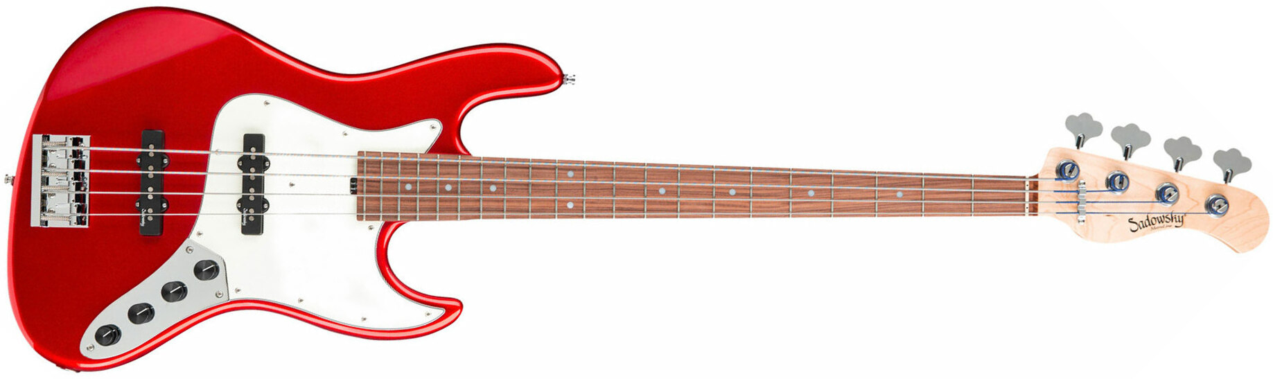 Sadowsky Vintage J/j Bass 21 Fret Alder 4c Metroline All Active Mor - Solid Candy Apple Red Metallic - Basse Électrique Solid Body - Main picture