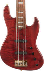 Metroline 21-Fret Standard J/J Bass 5-String Ltd (Germany, MN) - MAJESTIC RED TRANSPARENT SATIN