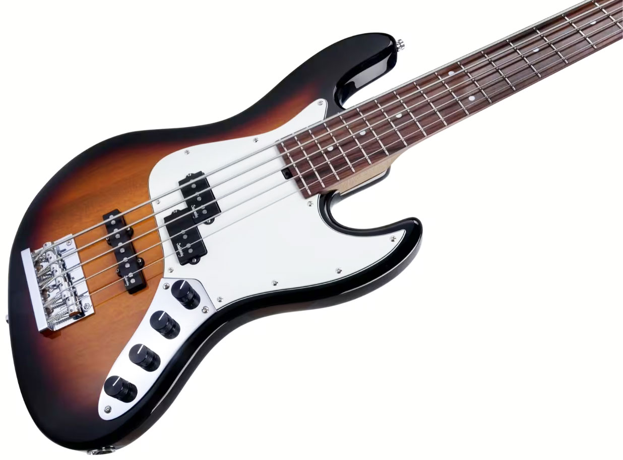 Sadowsky Hybrid Pj Bass 21 Fret 5c Metroexpress V2 Pf - Tobacco Sunburst Transparent - Basse Électrique Solid Body - Variation 2