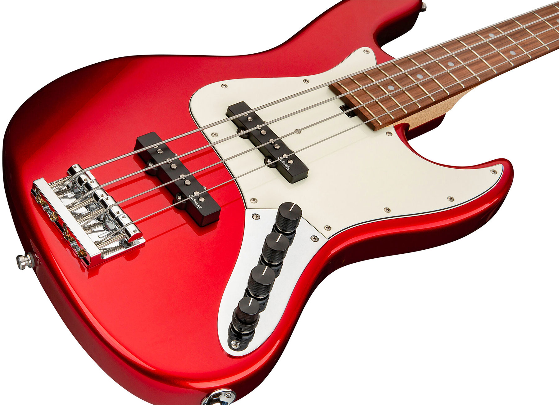 Sadowsky Vintage J/j Bass 21 Fret Alder 4c Metroline All Active Mor - Solid Candy Apple Red Metallic - Basse Électrique Solid Body - Variation 2