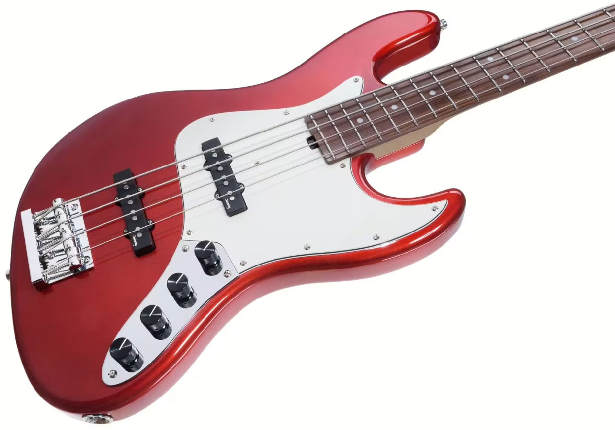 Sadowsky Vintage Jj Bass 21 Fret 4c Metroexpress V2 Pf - Candy Apple Red Metallic - Basse Électrique Solid Body - Variation 2