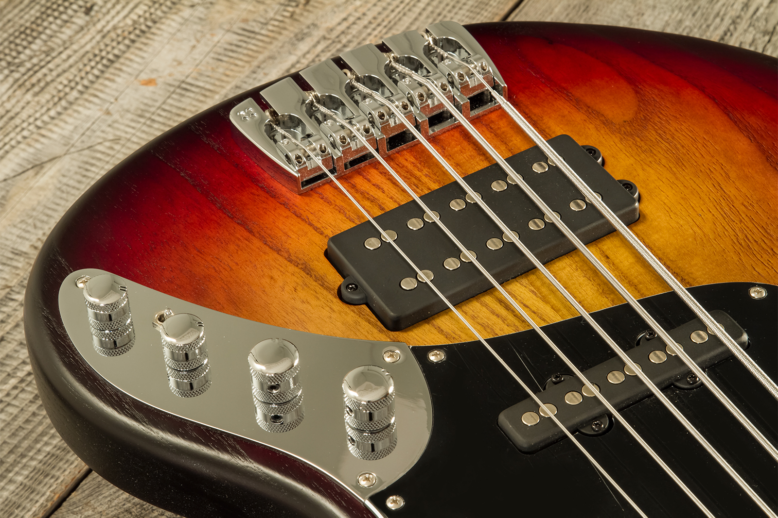 Sandberg California Tm5 Sl Superlight 5c All Active Mn - 3-tone Sunburst - Basse Électrique Solid Body - Variation 3