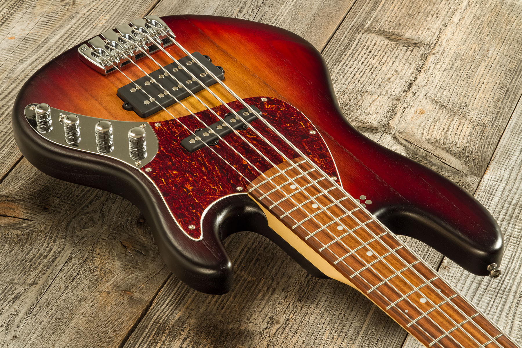 Sandberg California Tm5 Sl Superlight 5c All Active Pf #45195 - 3-tone Sunburst - Basse Électrique Solid Body - Variation 2