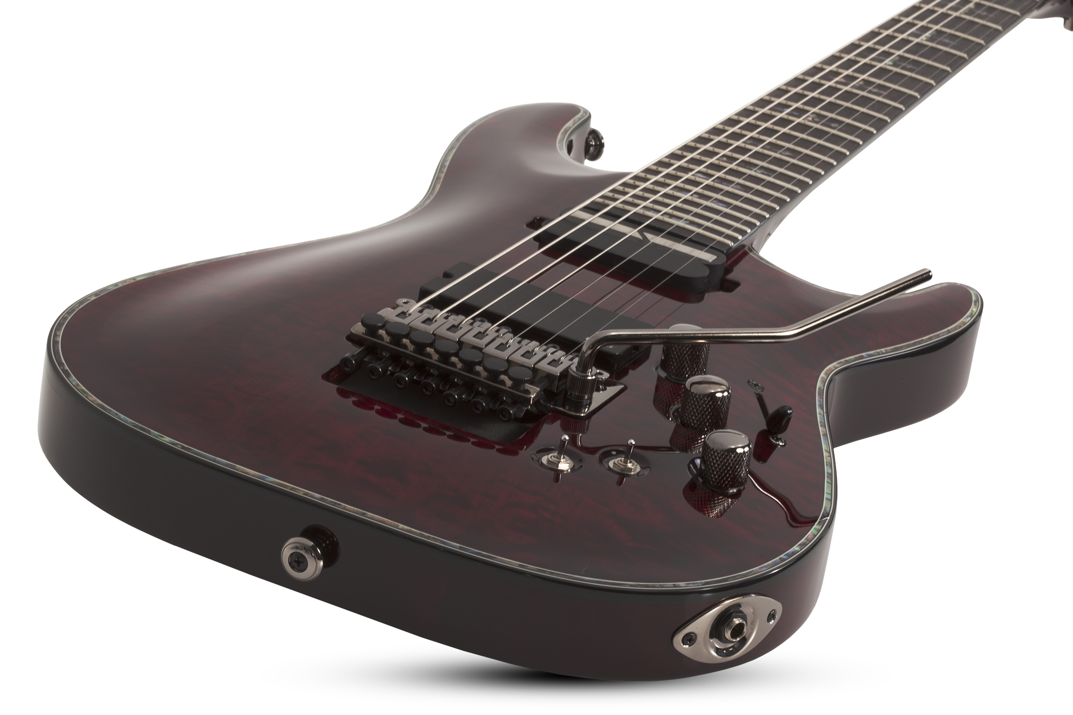 Schecter C-7 Fr S Hellraiser 7c 2h Emg Sustainiac Rw - Black Cherry - Guitare Électrique 7 Cordes - Variation 1