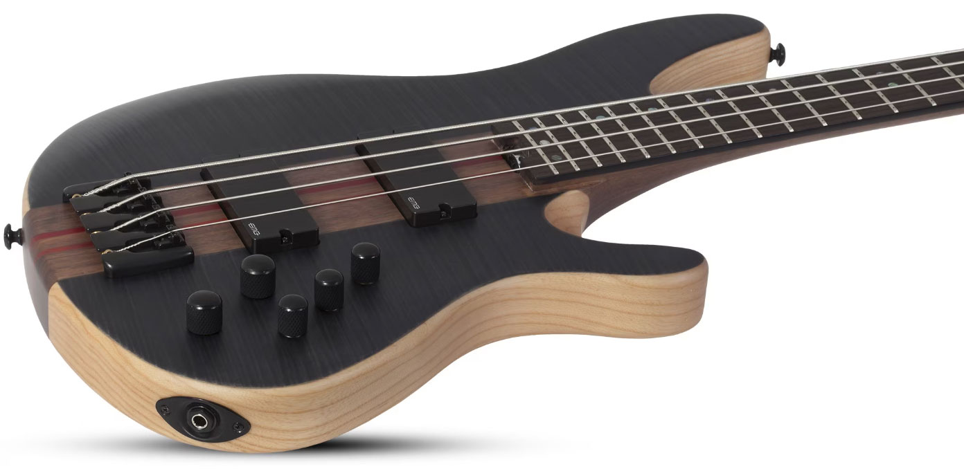 Schecter Charles Berthoud Cb4 Signature Active Eb - See Thru Black Satin - Basse Électrique Solid Body - Variation 1