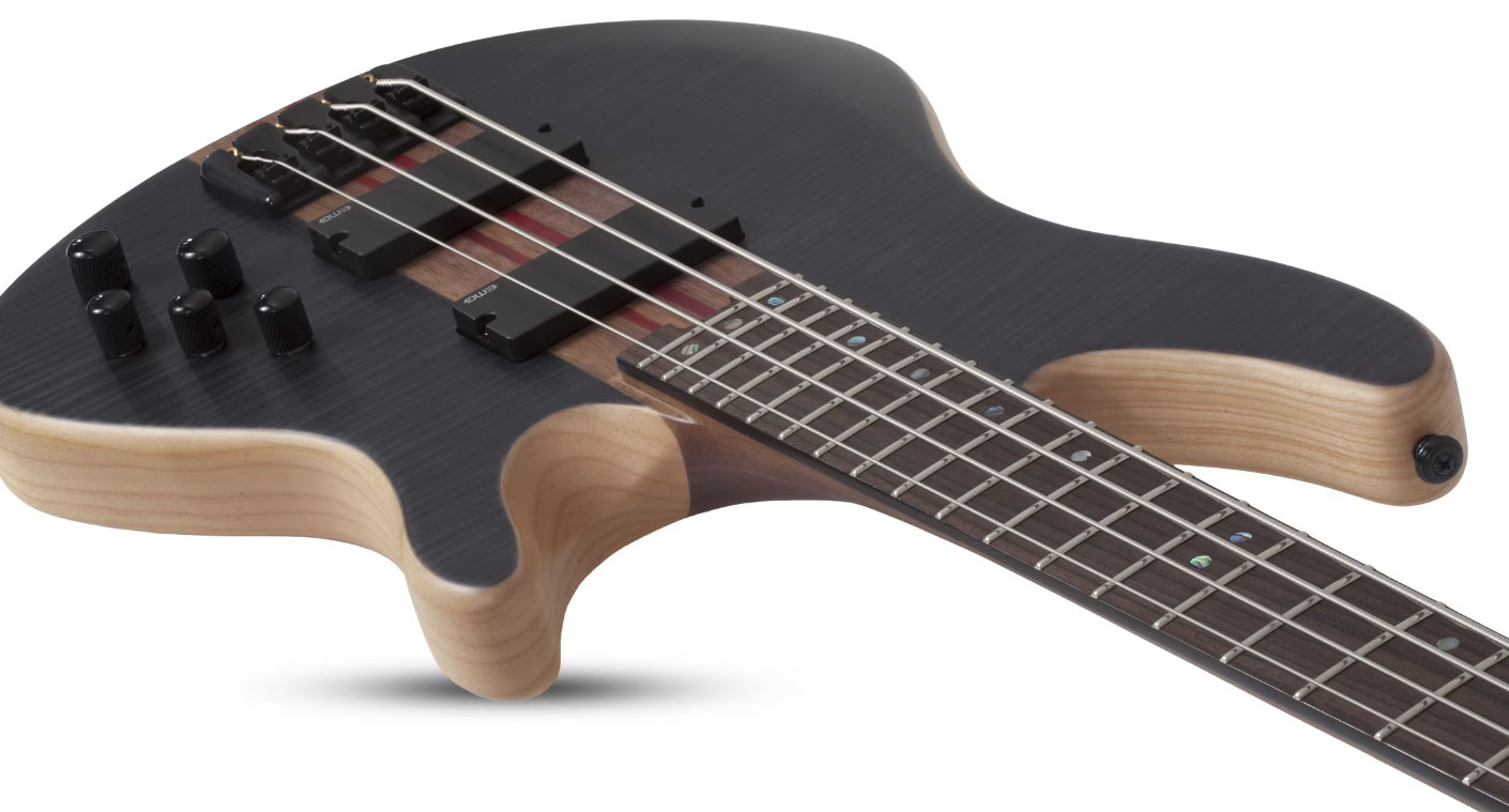 Schecter Charles Berthoud Cb4 Signature Active Eb - See Thru Black Satin - Basse Électrique Solid Body - Variation 2