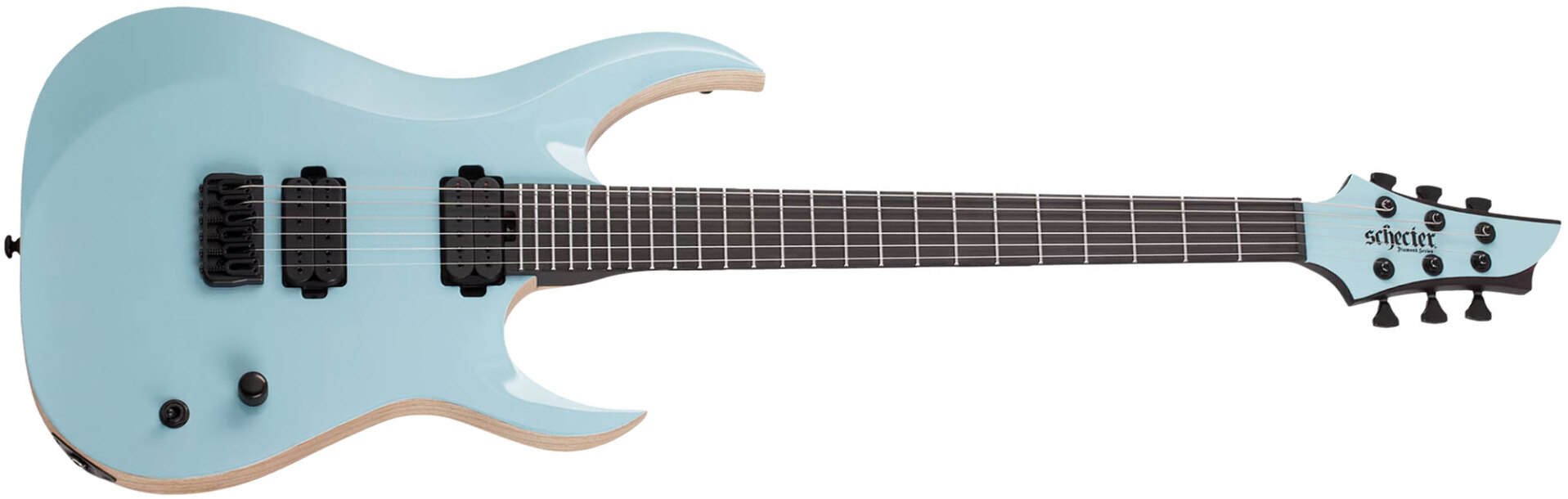 Schecter John Browne Tao-6 Signature 2h Ht Eb - Azure - Guitare Électrique MÉtal - Main picture