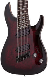 Guitare électrique multi-scale Schecter Omen Elite-8 Multiscale 8-String - black cherry burst