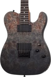 Guitare électrique forme tel Schecter PT Standard - Black fade burst burl