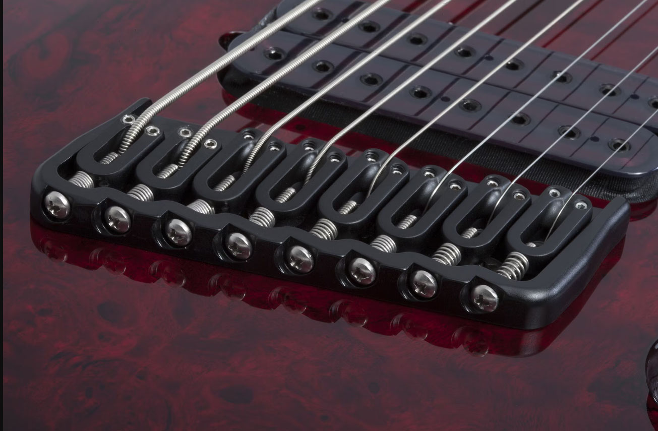 Schecter Omen Elite-8 Multiscale 8c Baryton 2h Ht Rw - Black Cherry Burst - Guitare Électrique Multi-scale - Variation 3