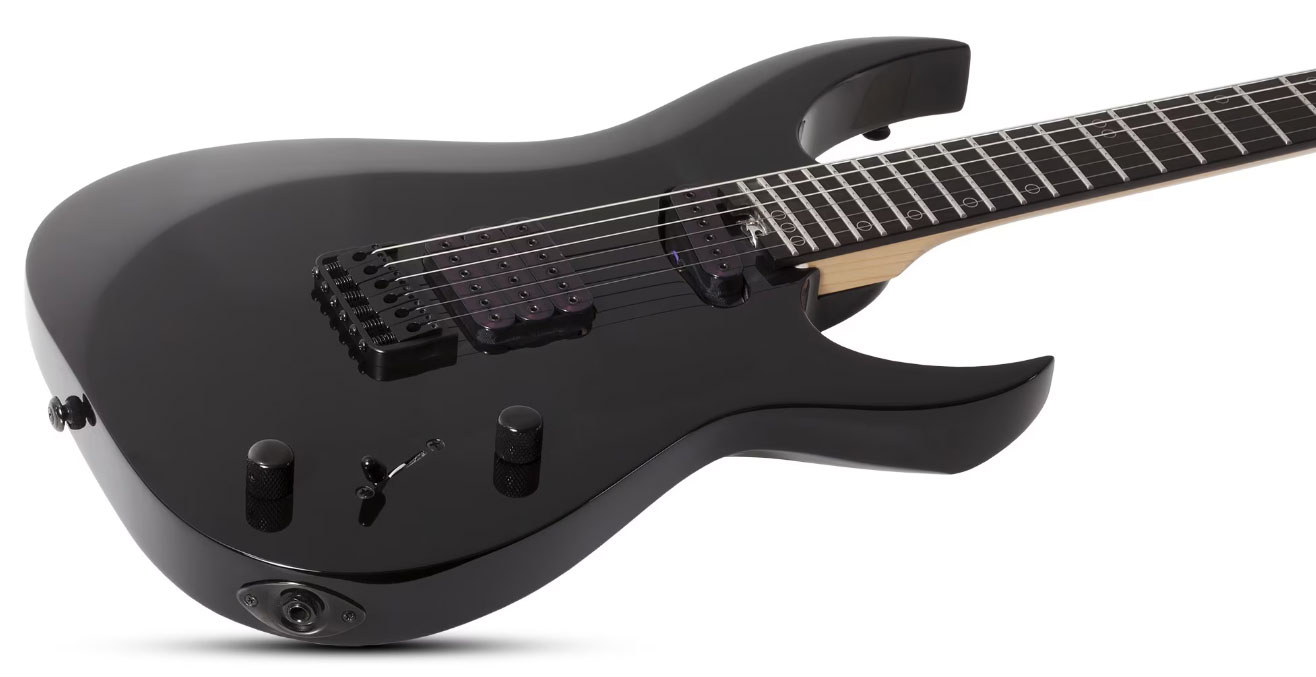 Schecter Sunset Triad 6 Tcs Ht Eb - Gloss Black - Guitare Électrique MÉtal - Variation 1