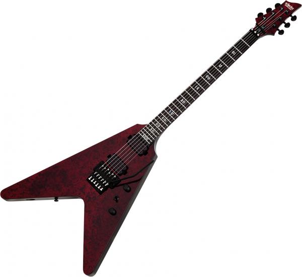 Schecter V-1 FR Apocalypse - red reign Metal electric guitar