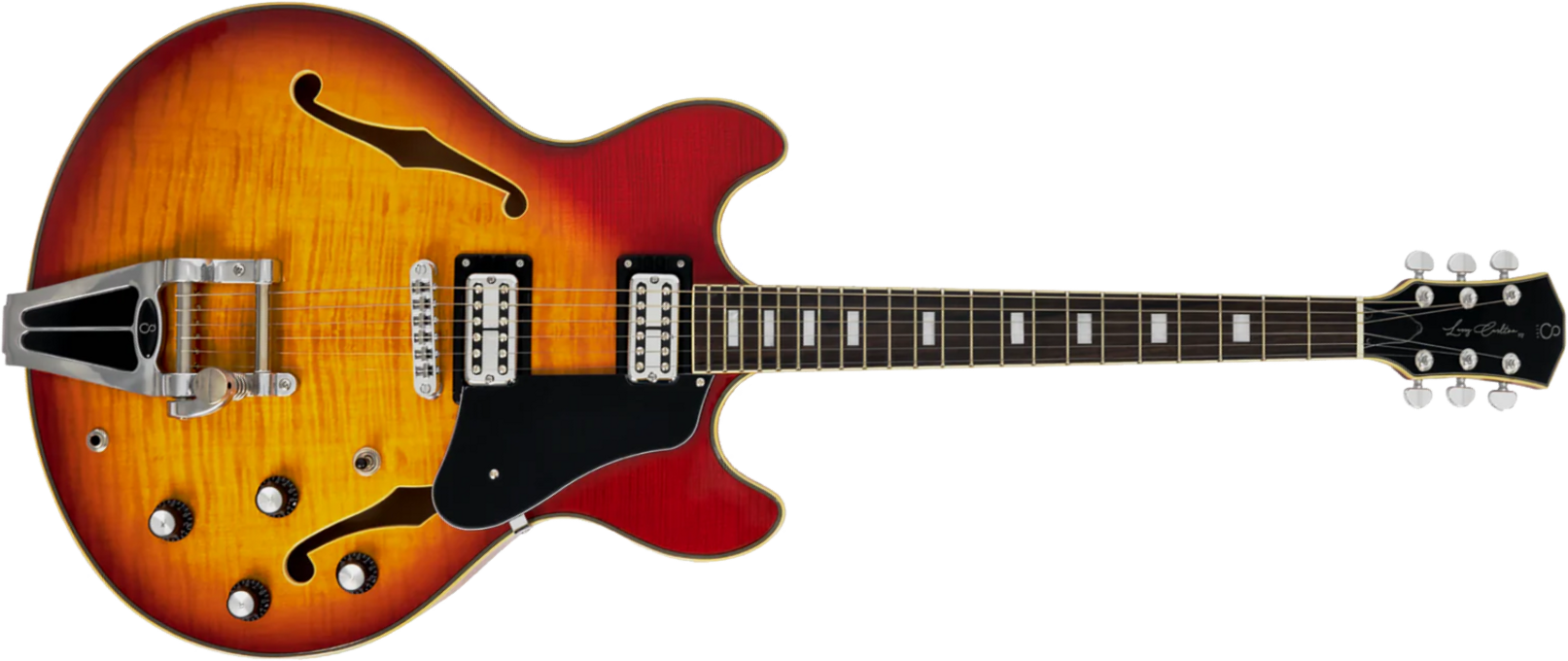 Sire Larry Carlton H7t Signature 2h Ht Eb - Cherry Sunburst - Guitare Électrique 1/2 Caisse - Main picture