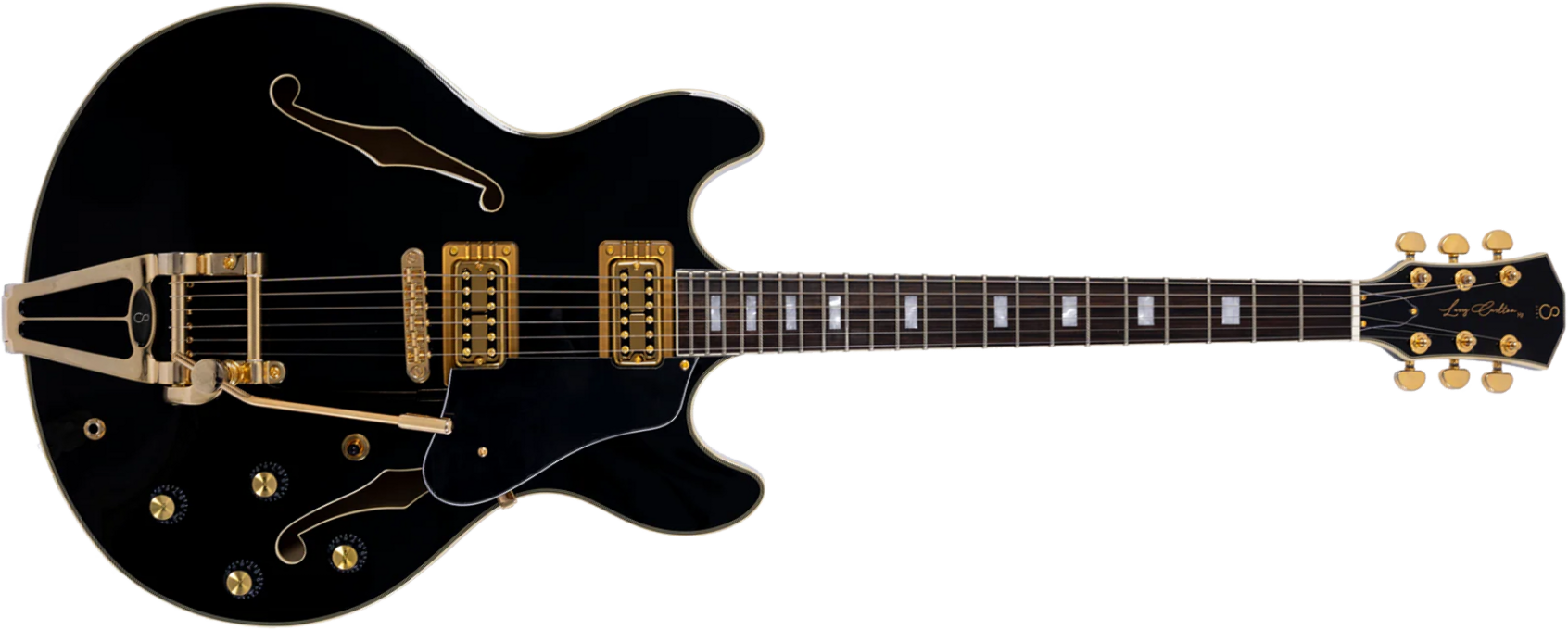 Sire Larry Carlton H7t Signature 2h Trem Eb - Black - Guitare Électrique 1/2 Caisse - Main picture