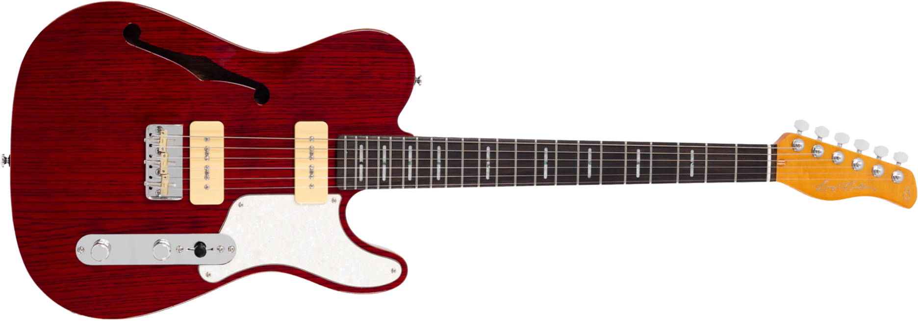 Sire Larry Carlton T7tm Signature 2s P90 Ht Rw - See Through Red - Guitare Électrique Forme Tel - Main picture