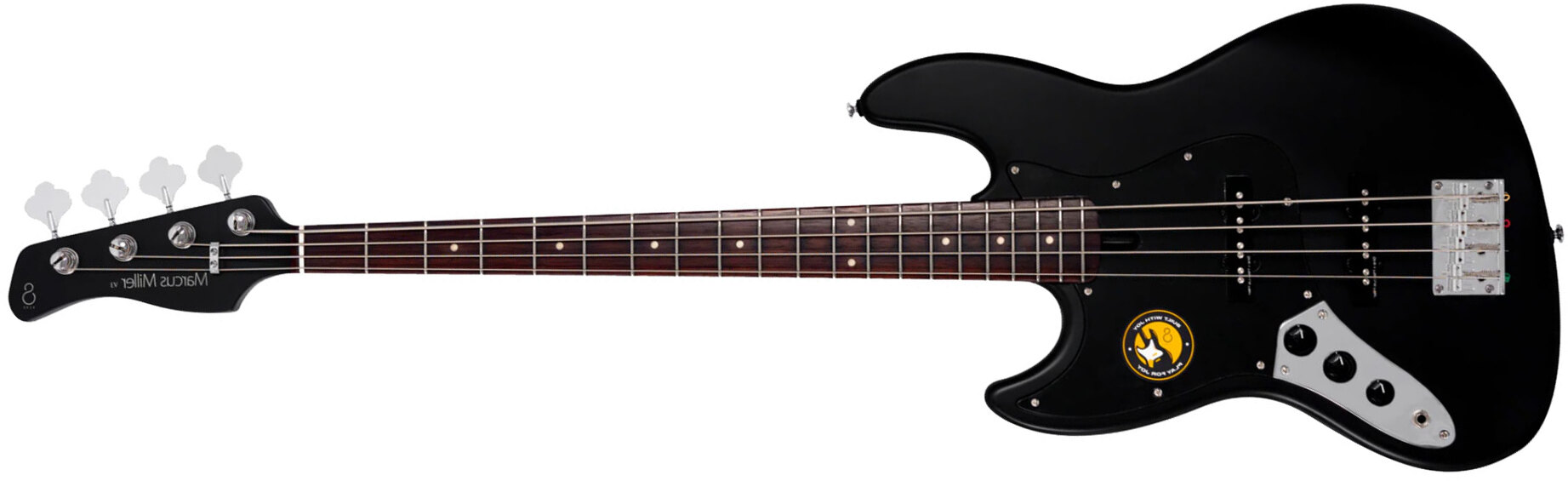 Sire Marcus Miller V3p 4st Lh Gaucher Rw - Black Satin - Basse Électrique Solid Body - Main picture