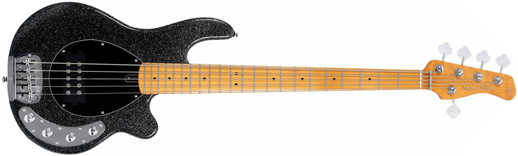 Sire Marcus Miller Z3 5st 5c Active Mn - Sparkle Black - Basse Électrique Solid Body - Main picture