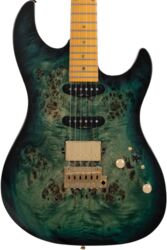 Guitare électrique forme str Sire Larry Carlton S10 HSS - transparent green