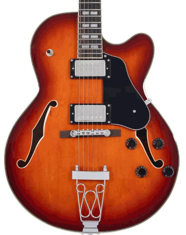 Guitare électrique 3/4 caisse & jazz Sire Larry Carlton H7F - Tobacco burst