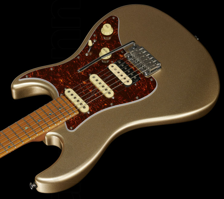 Sire Larry Carlton S7 Signature Hss Trem Rw - Champagne Gold Metal - Guitare Électrique Forme Str - Variation 2