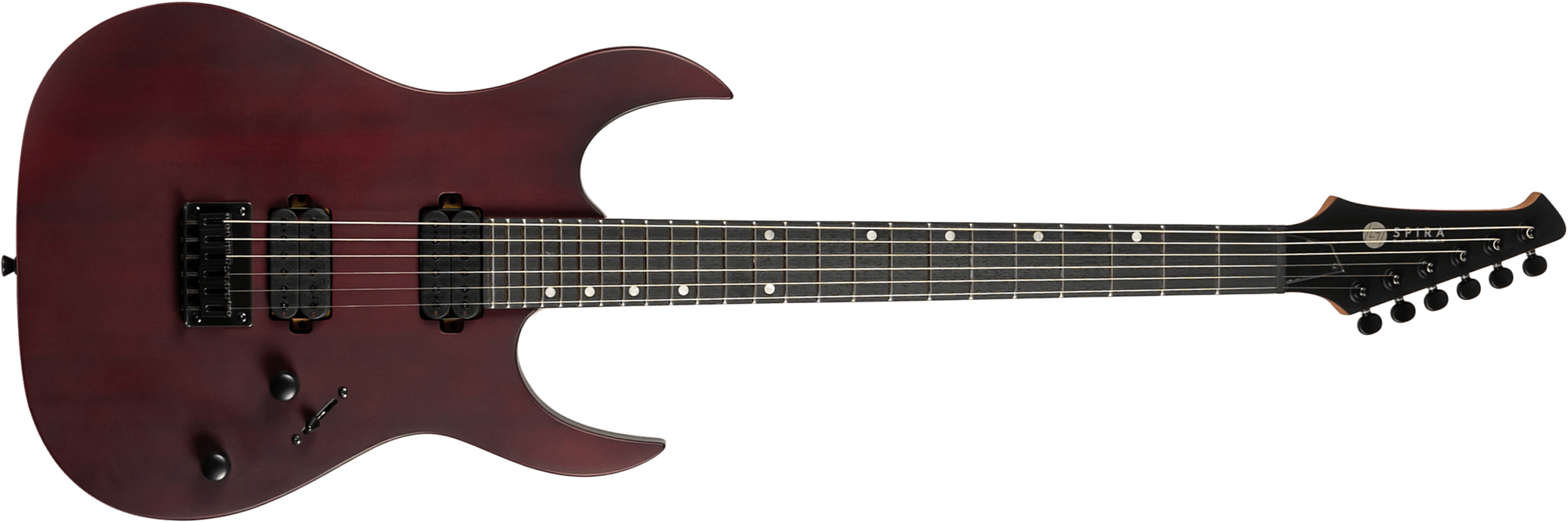 Spira Guitars S400 Mwr 2h Ht Eb - Satin Wine Red - Guitare Électrique MÉtal - Main picture