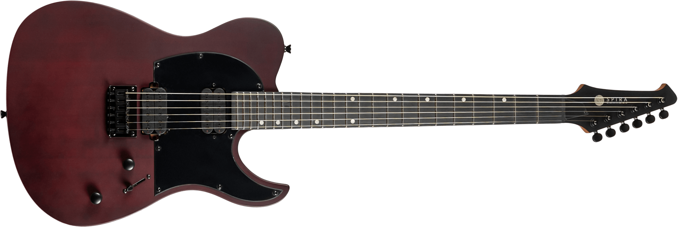 Spira Guitars T400 Mwr 2h Ht Eb - Satin Wine Red - Guitare Électrique MÉtal - Main picture