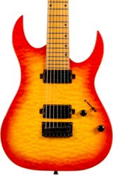 Guitare électrique baryton Spira guitars S-507 QFB 7-string - Fireburst