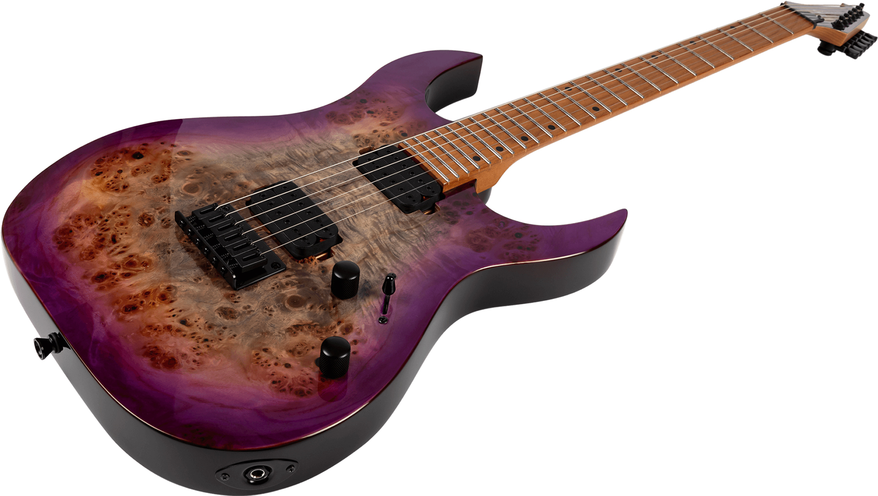 Spira Guitars S450 Tpp 2h Ht Mn - Transparent Violet - Guitare Électrique MÉtal - Variation 2