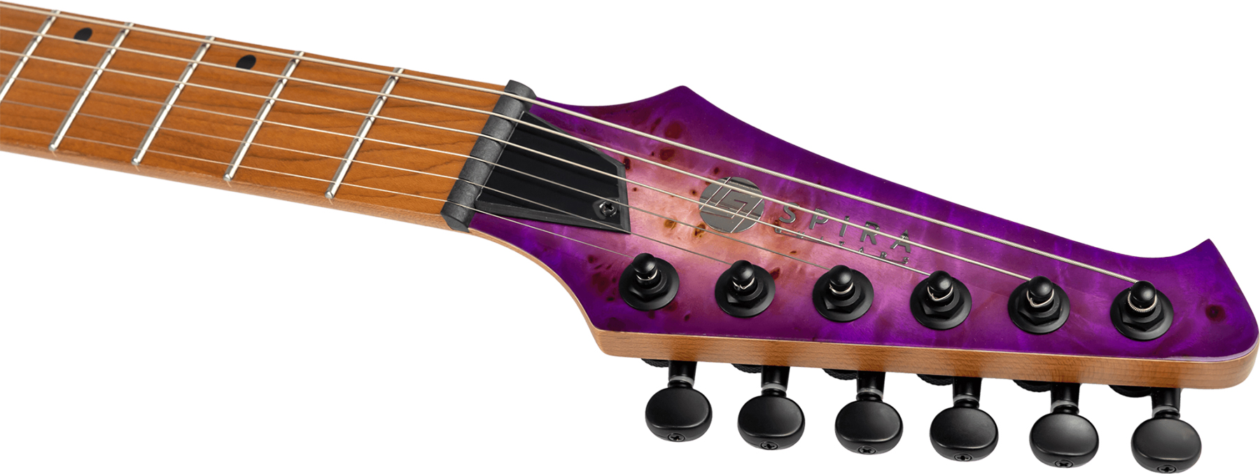 Spira Guitars S450 Tpp 2h Ht Mn - Transparent Violet - Guitare Électrique MÉtal - Variation 4