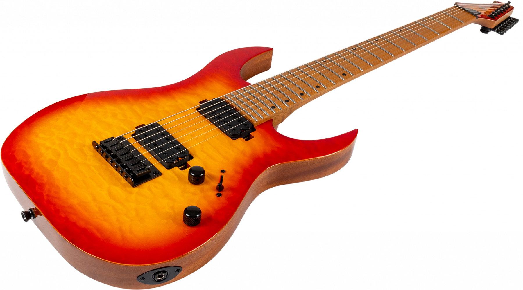 Spira Guitars S507 Qfb 7c Baritone 2h Ht Mn - Fireburst - Guitare Électrique Baryton - Variation 2