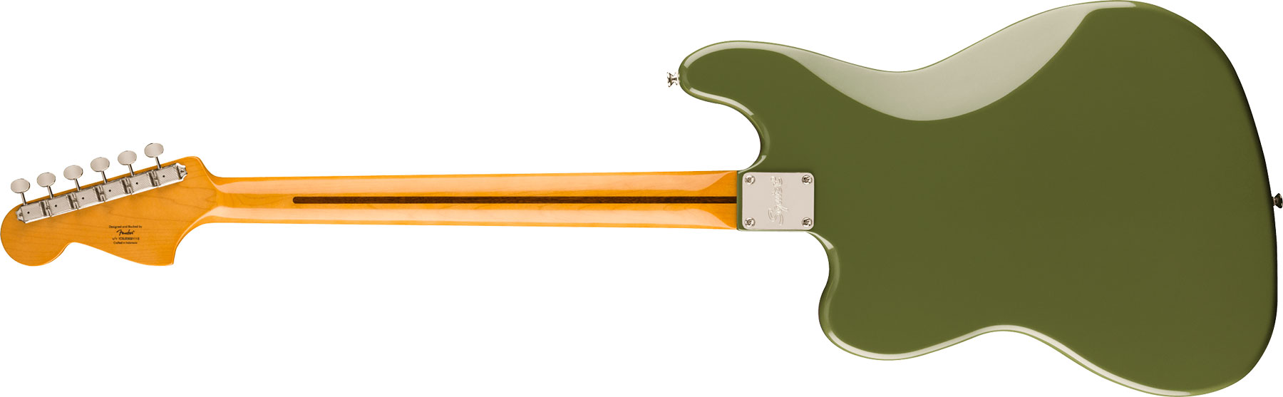 Squier Bass Vi Classic Vibe Fsr Ltd 3s Trem Lau - Olive Matching Headstock - Basse Électrique Solid Body - Variation 1